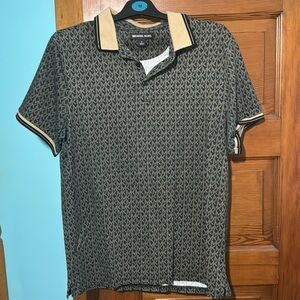 Black and gold Michael Kors polo